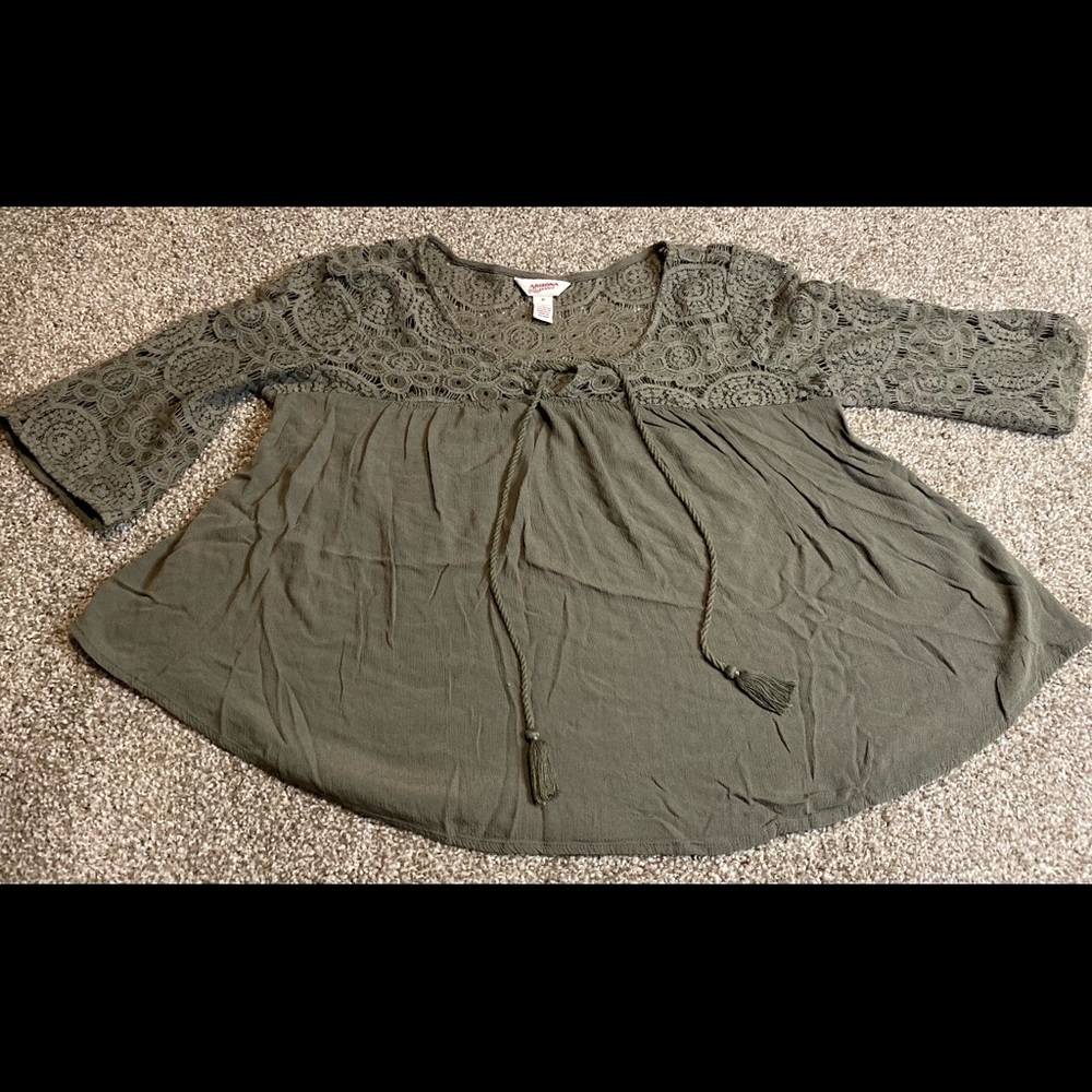 Green blouse